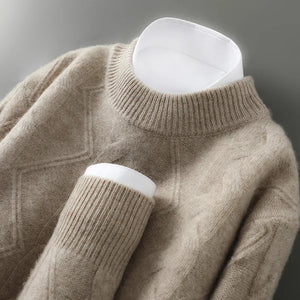 Jersey De Hombre 100% Cachemira Corte Clásico