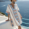 Elegant Long Beach Dress with V-Neck