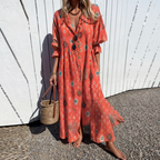 Vestido Boho Primavera Verano De Algodón Y Viscosa