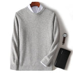 Jersey De Hombre 100% Cachemir De Corte Elegante