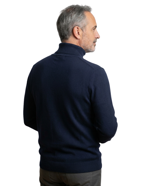 Eleganter Herrenrollkragenpullover aus 100 % Kaschmir