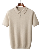 Herren-Kaschmir-Poloshirt 100 % Premium