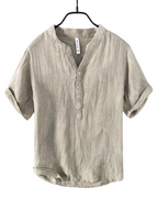 Camisa De Lino Para Hombre De Estilo Casual