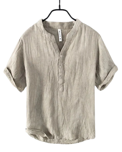 Chemise en lin décontractée pour homme
