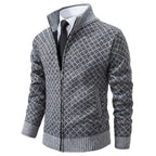 Cárdigan Casual con Cremallera de Punto Waffle