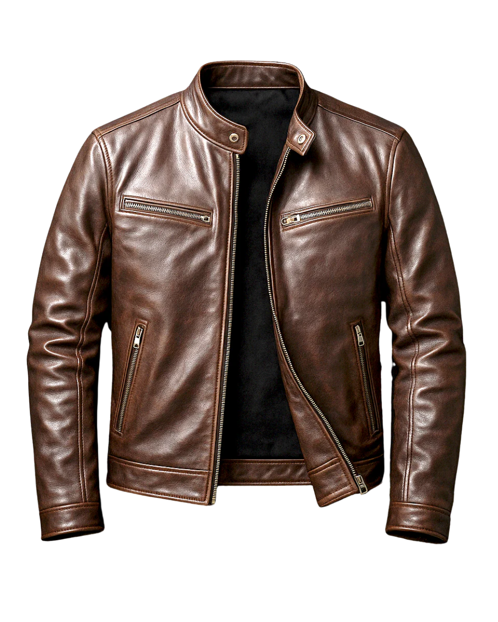Chaqueta De Piel Vintage Para Hombre – Estilo Atemporal