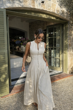 Vestido Entallado con Cremallera y Falda Fluida