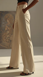 Pantalones Mujer Tiro Alto Modeladores Pierna Ancha