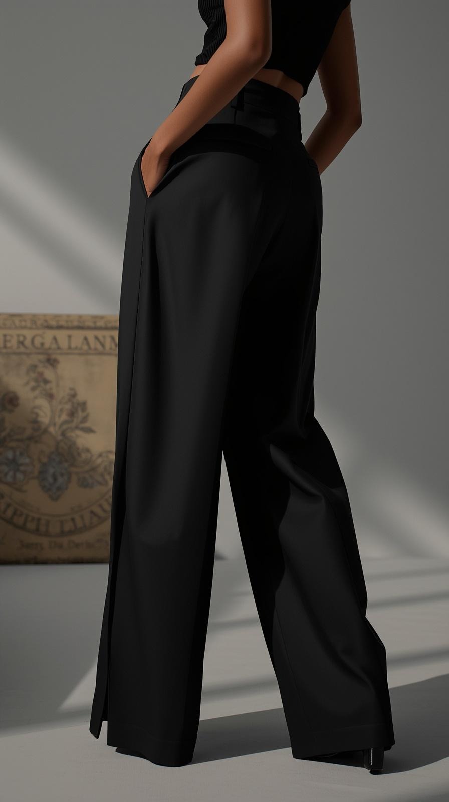 Damenhose High Waist Shaping Weites Bein