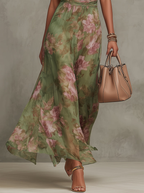 Livia | Elegant Floral Halter Maxi Dress