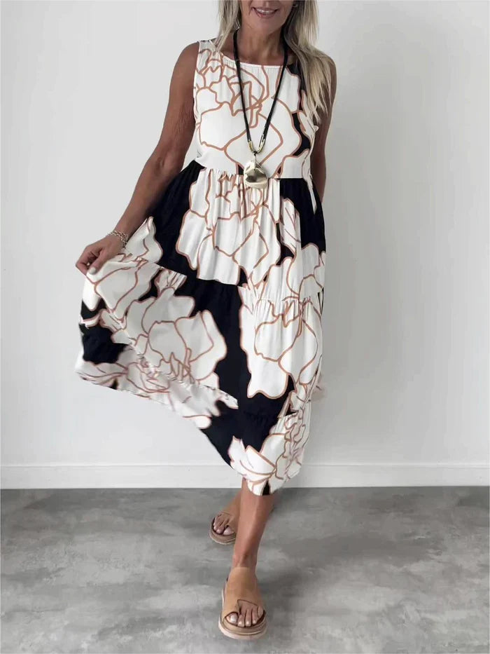 Vestido Floral Cómodo y Elegante para Mujer