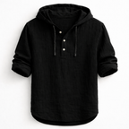 Camisa De Lino Con Capucha Para Hombre Casual