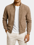 Chaqueta De Ante Para Hombre Con Corte Estructurado