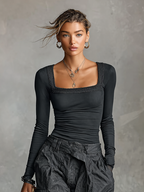 Conjunto Mujer Top Cuadrado y Pantalón Cargo Urbano