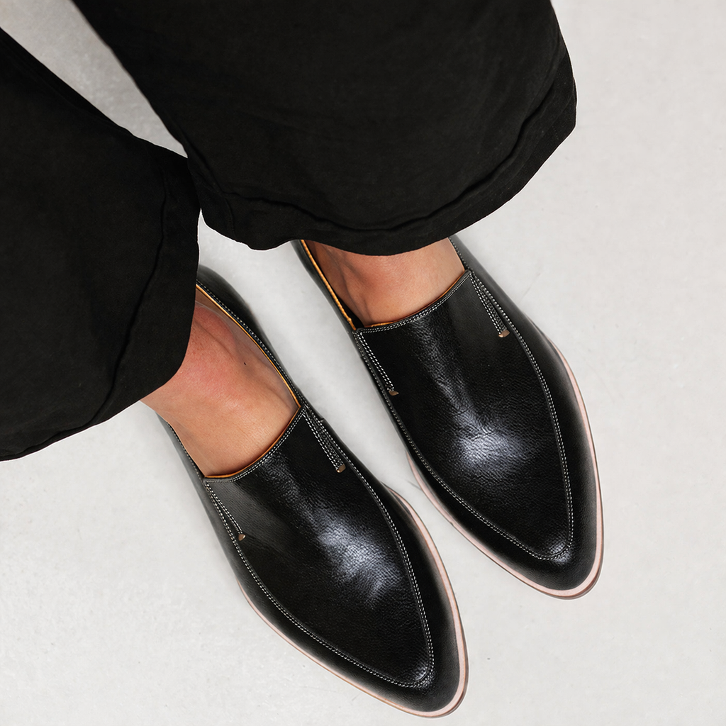 Zofia™ | Black Patchwork Loafer