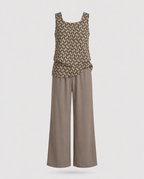 Conjunto Verano Elegante Mujer con Blusa y Pantalón