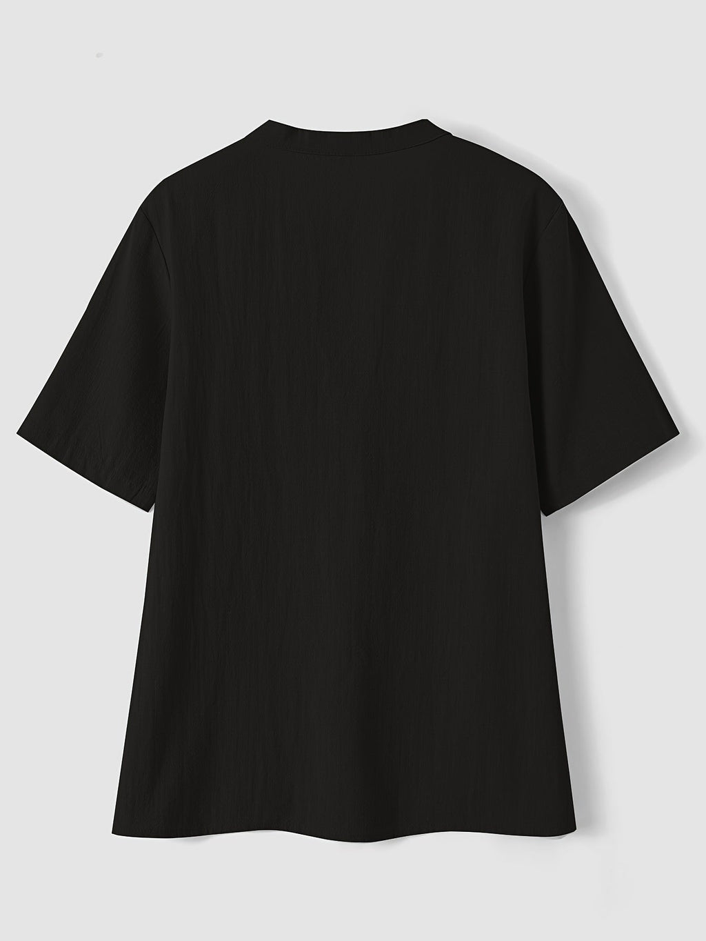 Elegante Bluse mit V-Ausschnitt und Holzknöpfen