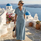 Elegantes zweiteiliges Set mit Wickeloberteil