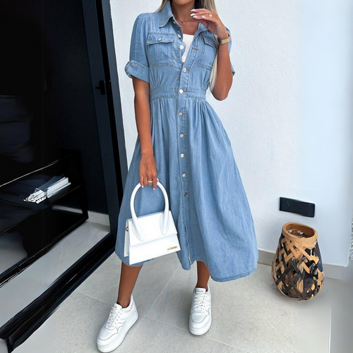 Casual Denim Dress for Women – Comfortable Cut