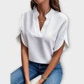 Elegant Summer Blouse with Loose V-Neck