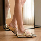 LUMIRA™ ┃ Woven Braided Fabric Clogs with Square Toe