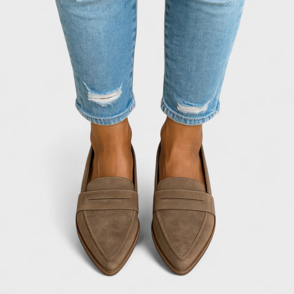 Mocasines Ortopédicos de Piel para Mujer – Suela Antideslizante