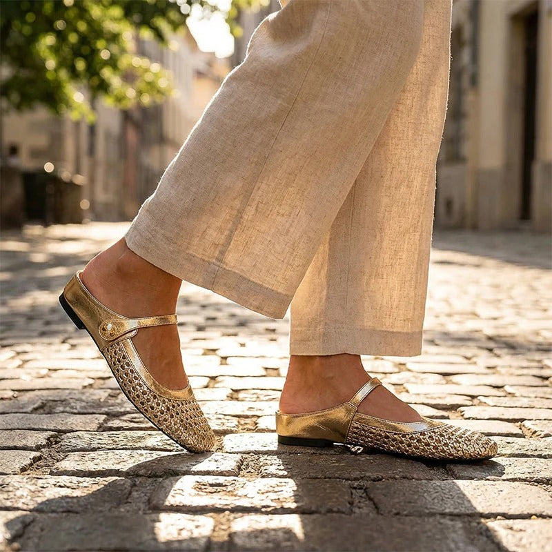 LUMIRA™ ┃ Woven Braided Fabric Clogs with Square Toe