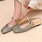 LUMIRA™ ┃ Woven Braided Fabric Clogs with Square Toe