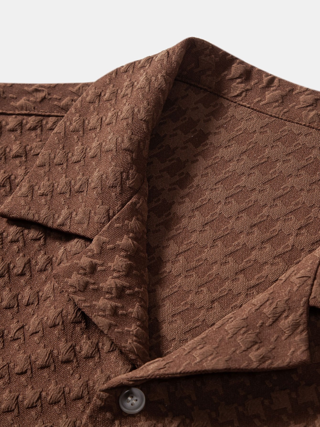 Conjunto Camisa Cubana Jaquard Pata de Gallo y Pantalón de Lino