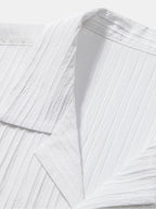 Conjunto Camisa Cubana Jacquard a Rayas y Pantalón