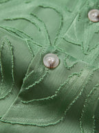 Conjunto Camisa Cubana Jacquard y Pantalón Recto Lino