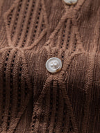 Conjunto Camisa Cubana Jacquard y Shorts Texturizados