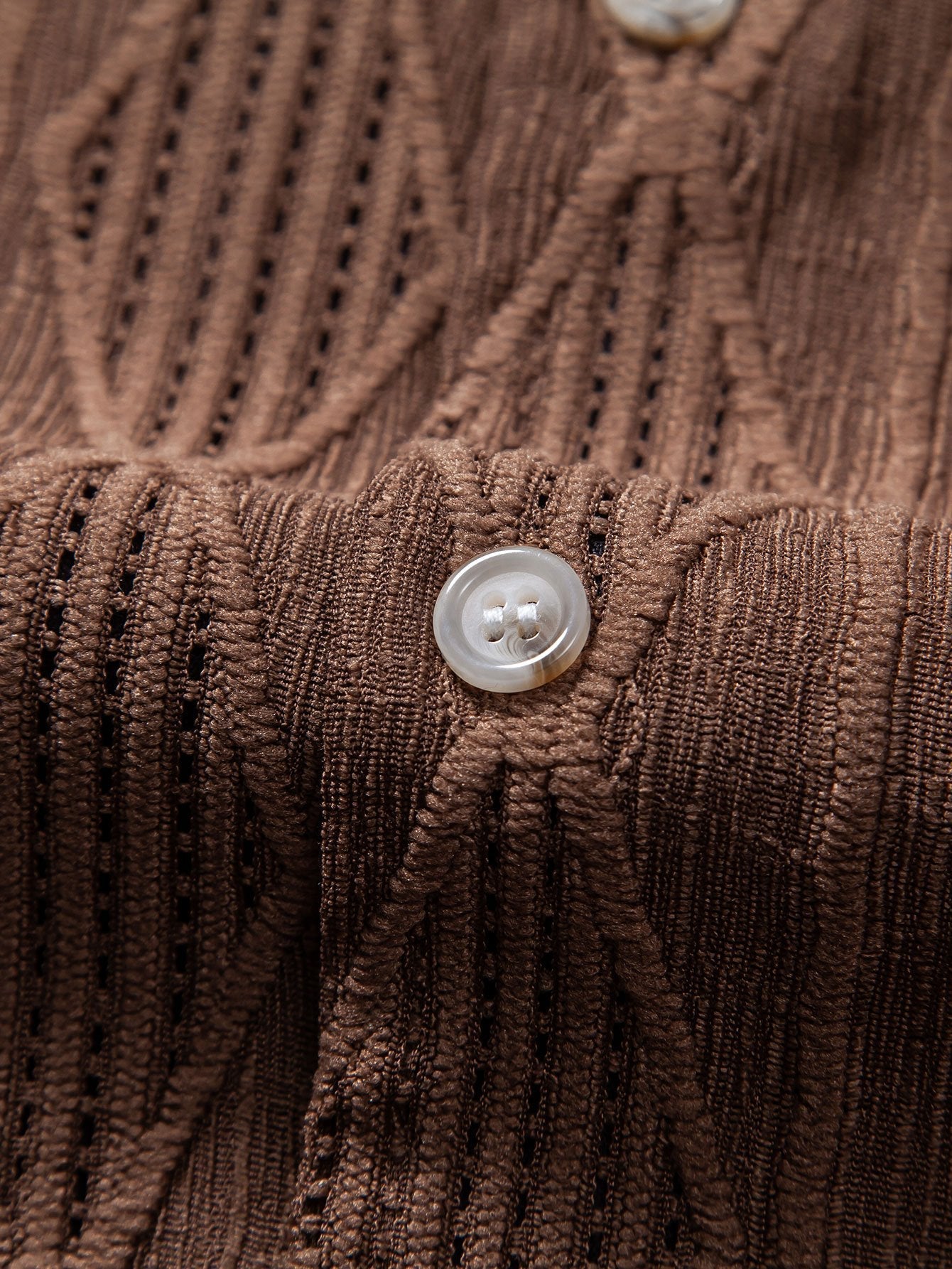 Conjunto Camisa Cubana Jacquard y Shorts Texturizados