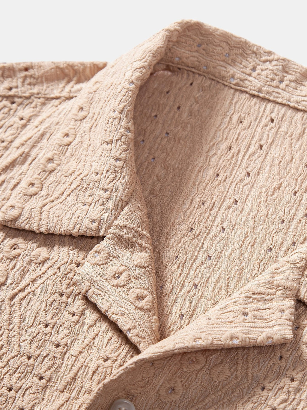 Conjunto Camisa Cubana Jacquard y Pantalón Recto de Lino