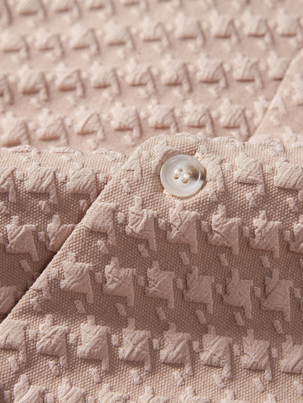 Conjunto Camisa Cubana Jaquard Pata de Gallo y Pantalón de Lino