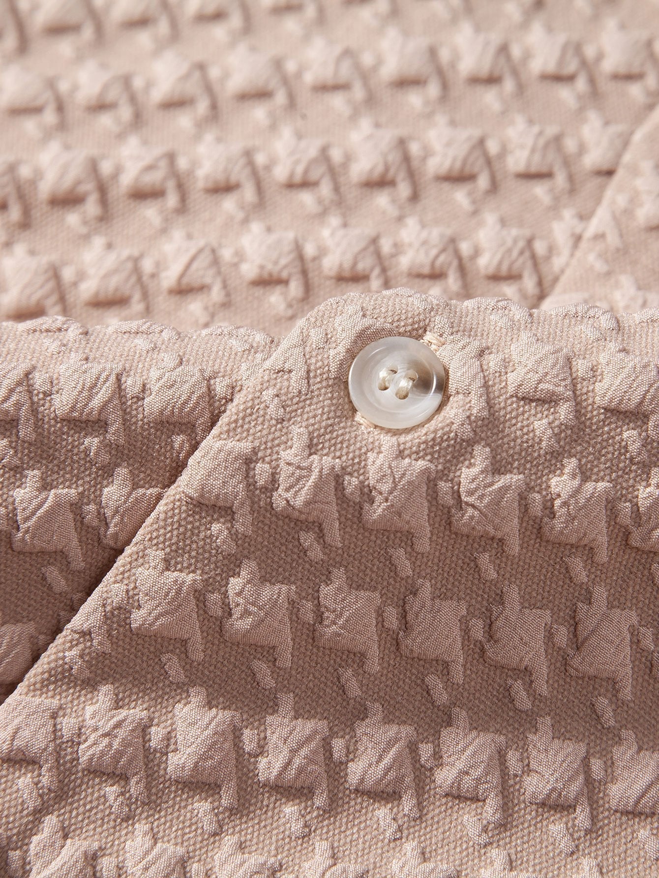 Conjunto Camisa Cubana Jaquard Pata de Gallo y Pantalón de Lino