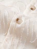 Conjunto Camisa Cubana Jacquard y Pantalón Recto Lino