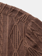 Conjunto Camisa Cubana Jacquard y Shorts Texturizados