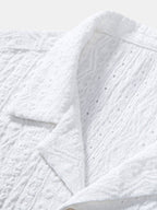 Conjunto Camisa Jacquard Cubana y Pantalón Lino Algodón