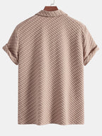 Conjunto Camisa Cubana Jaquard Pata de Gallo y Pantalón de Lino