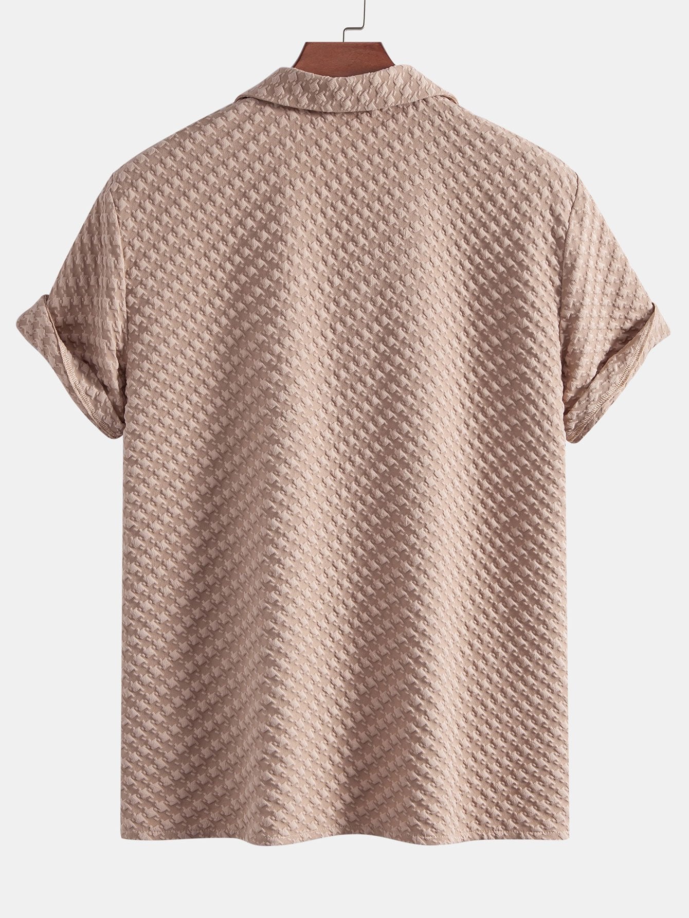 Conjunto Camisa Cubana Jaquard Pata de Gallo y Pantalón de Lino