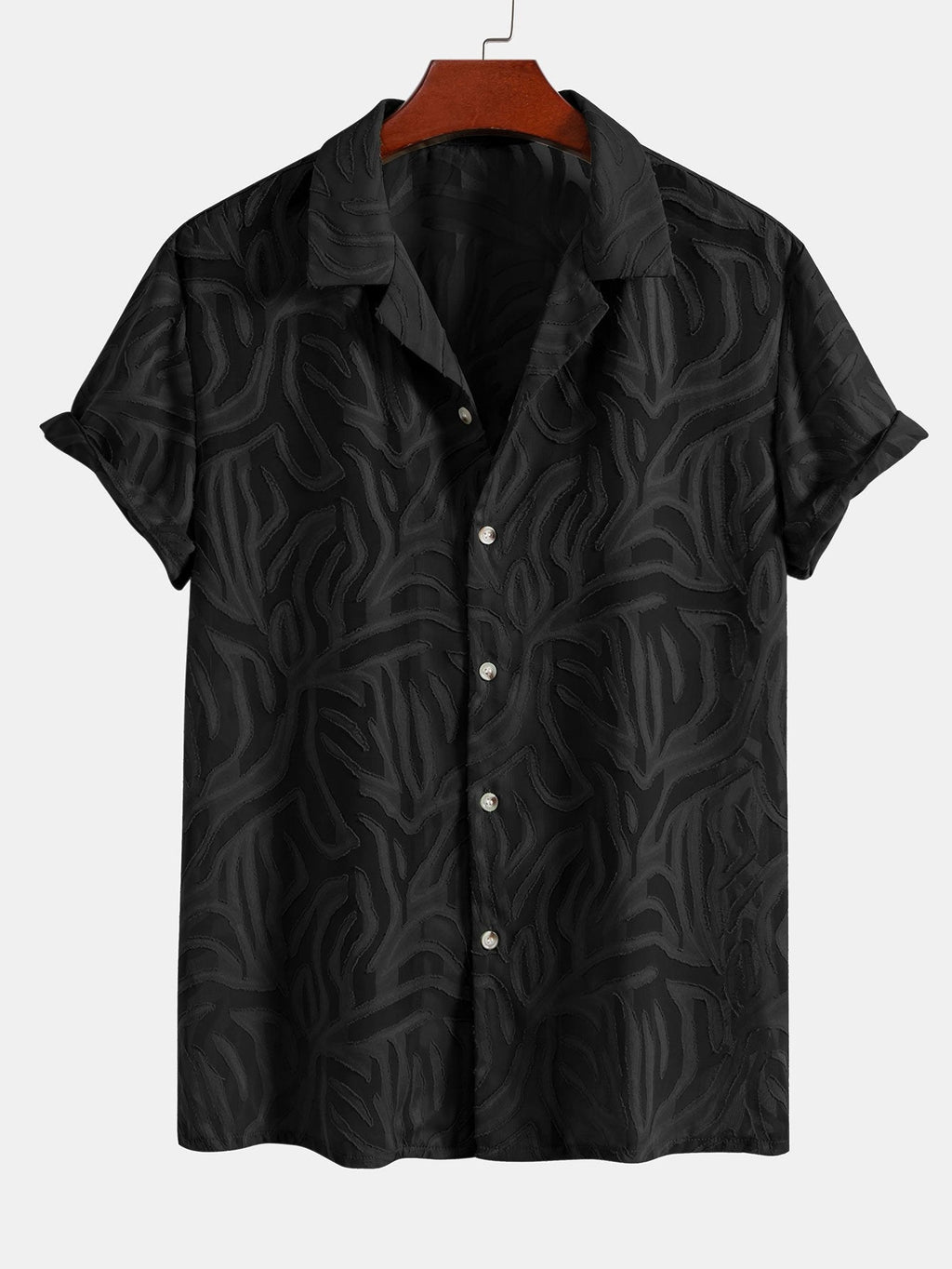 Conjunto Camisa Cubana Jacquard y Pantalón Recto Lino