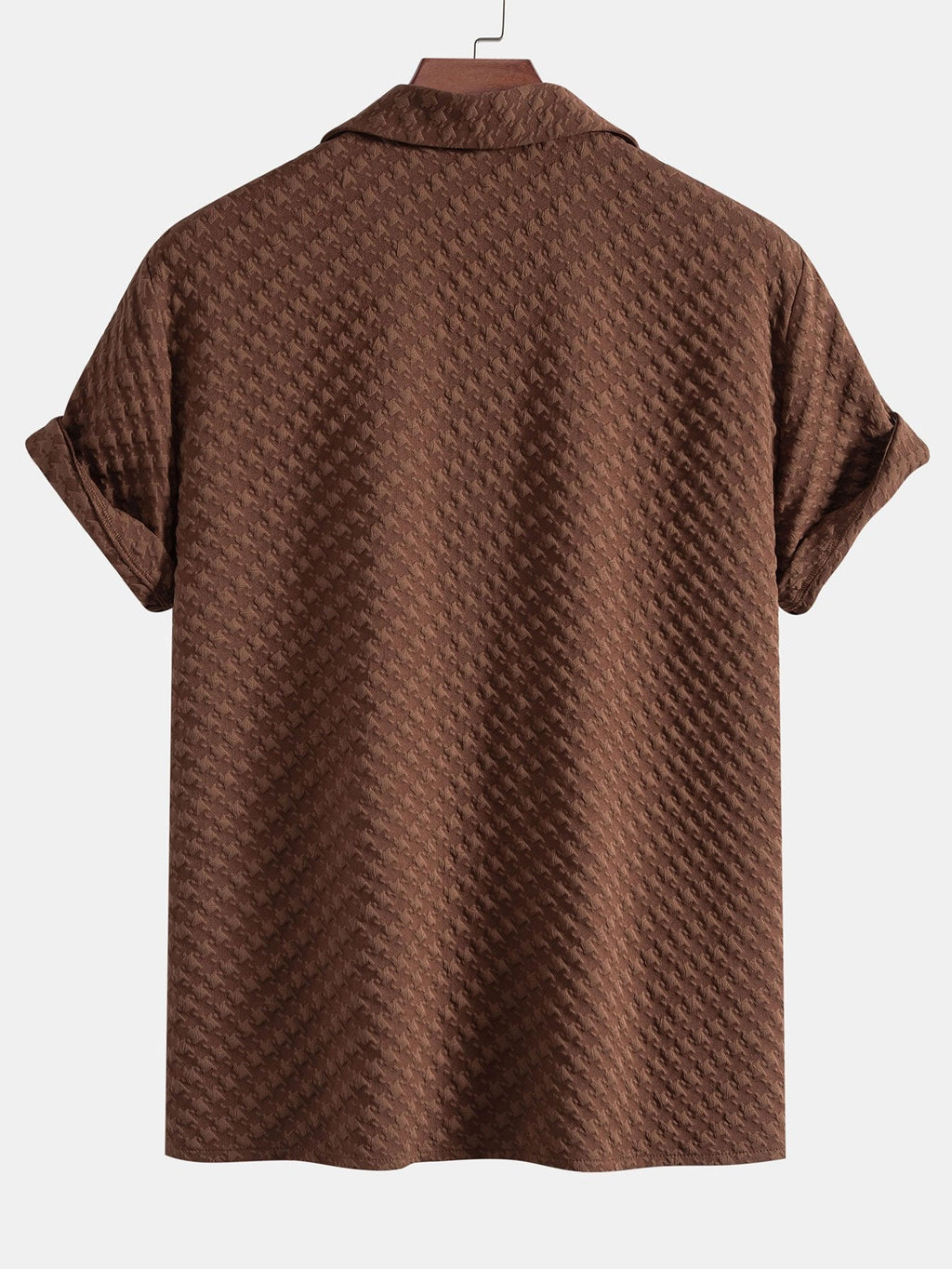 Conjunto Camisa Cubana Jaquard Pata de Gallo y Pantalón de Lino