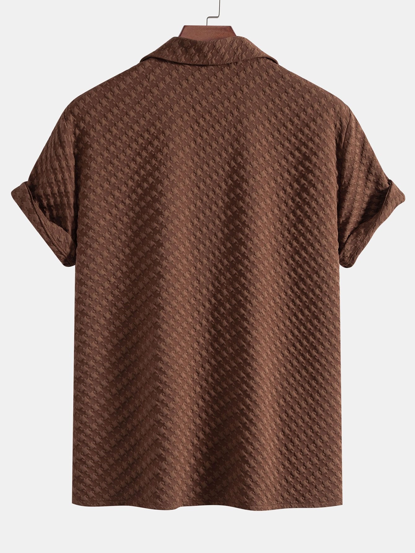 Conjunto Camisa Cubana Jaquard Pata de Gallo y Pantalón de Lino