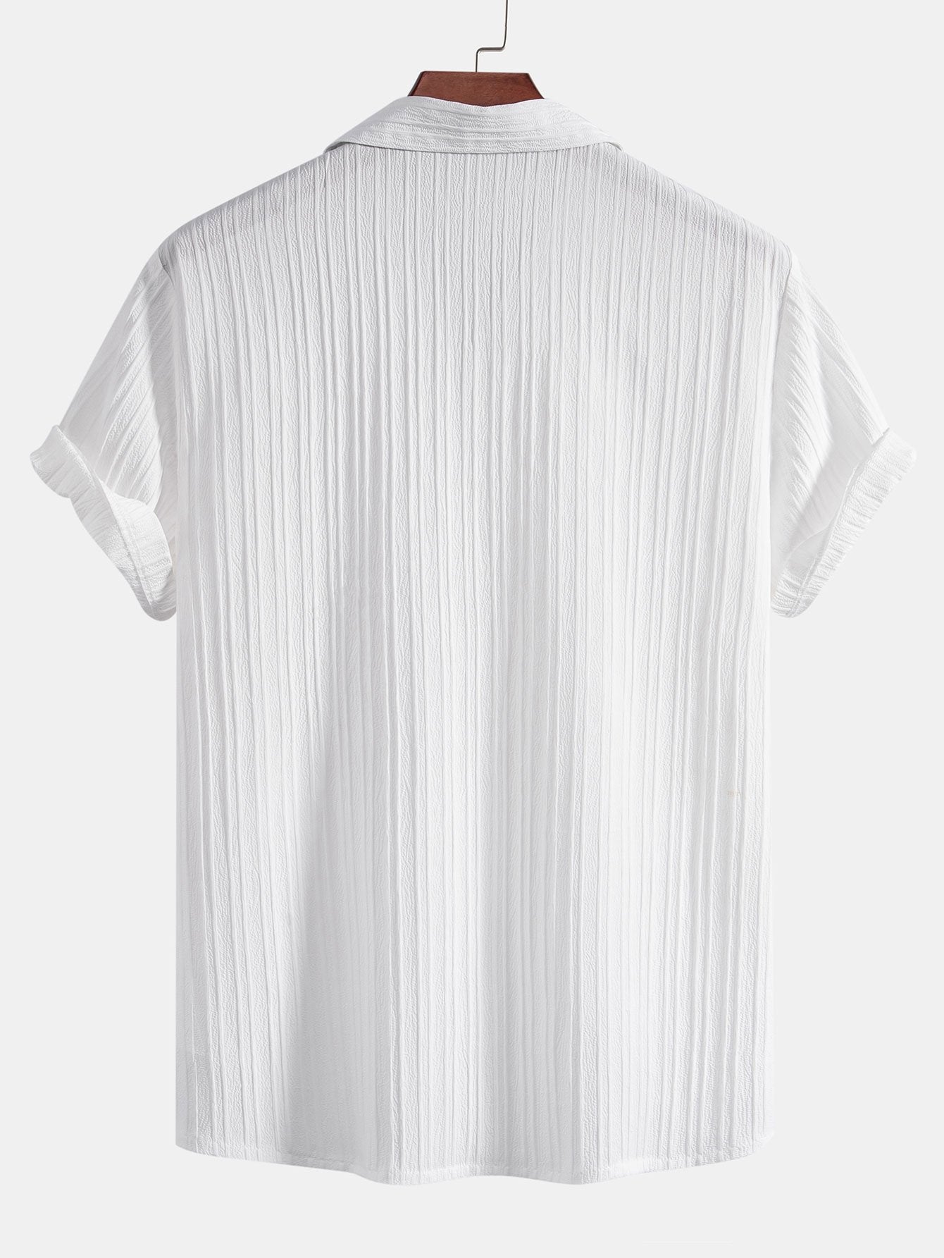 Conjunto Camisa Cubana Jacquard a Rayas y Pantalón