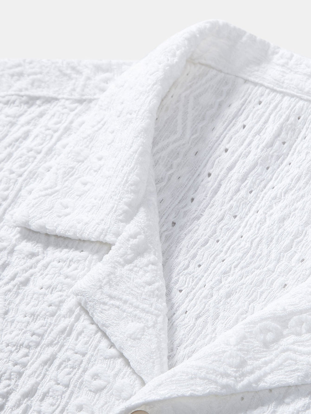 Conjunto Camisa Cubana Jacquard y Pantalón Recto de Lino