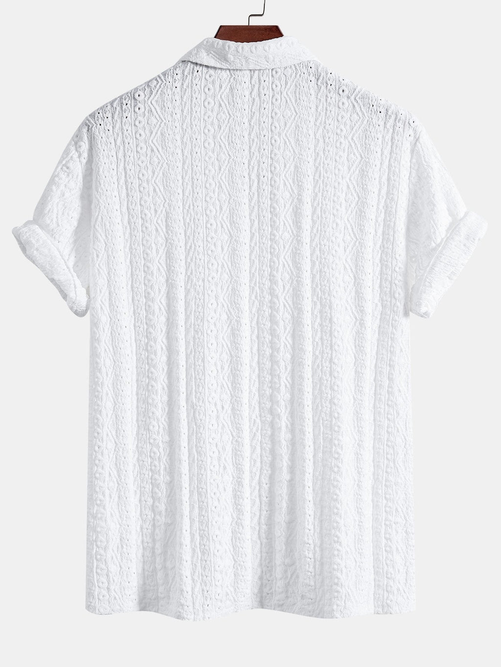 Conjunto Camisa Cubana Jacquard y Pantalón Recto de Lino