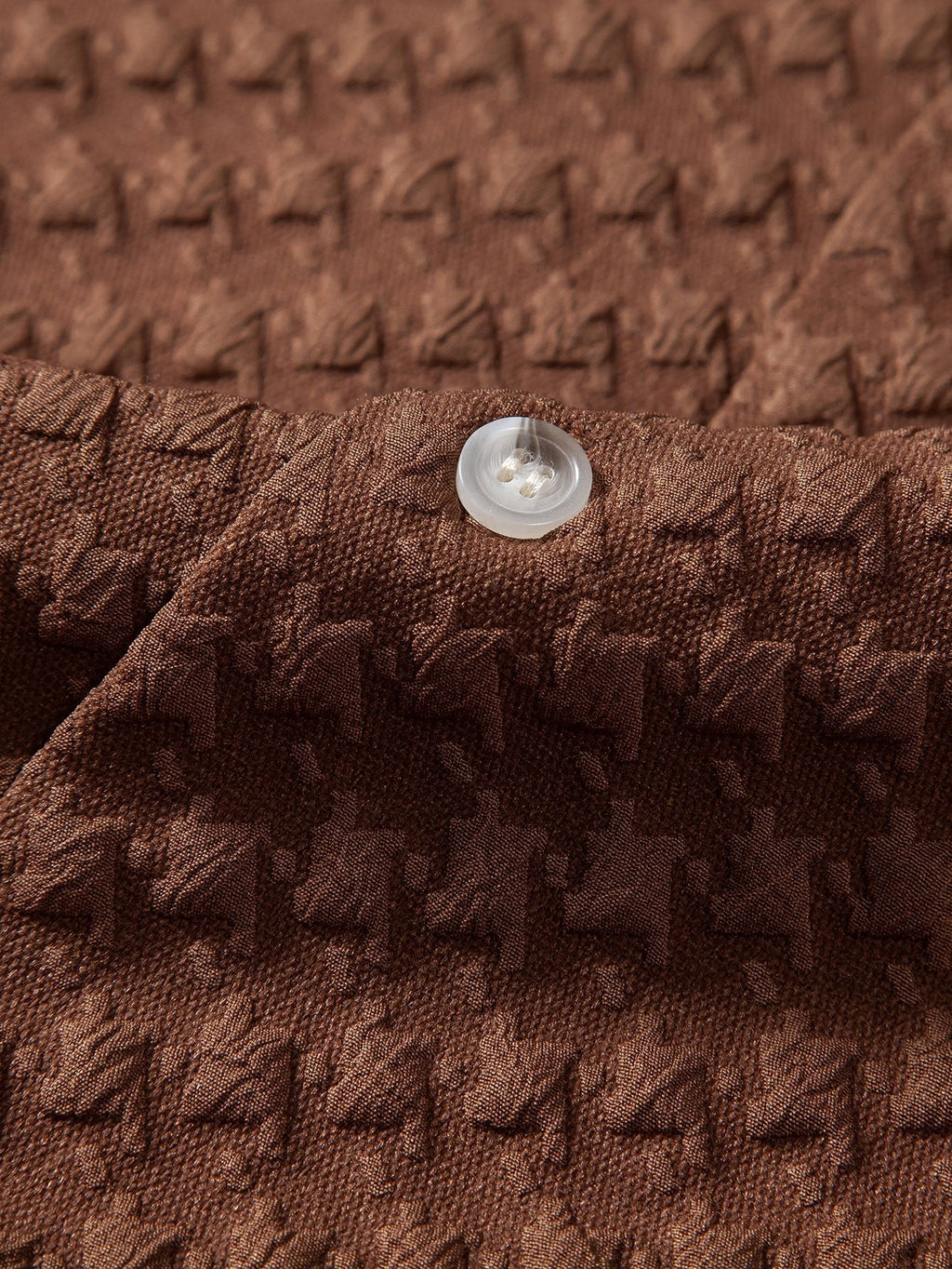 Conjunto Camisa Cubana Jaquard Pata de Gallo y Pantalón de Lino