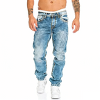 Jeans Rectos Hombre Hip Hop de Denim Resistente
