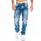 Jeans Rectos Hombre Hip Hop de Denim Resistente